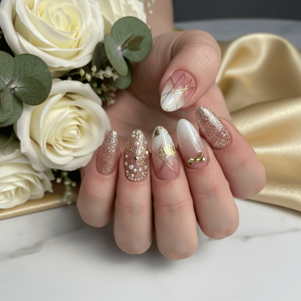Stunning Photo-real Salon Bridesmaid Nails