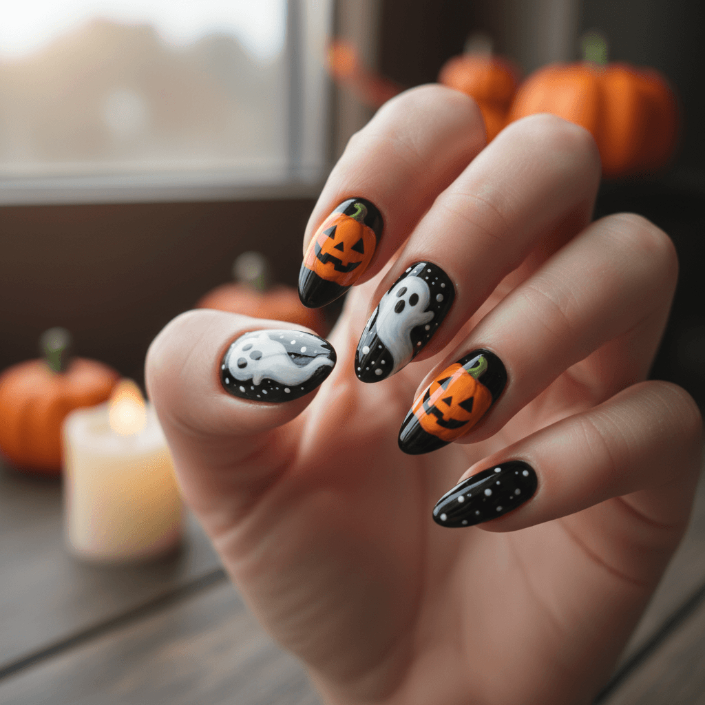 Black Nail Art nail art design