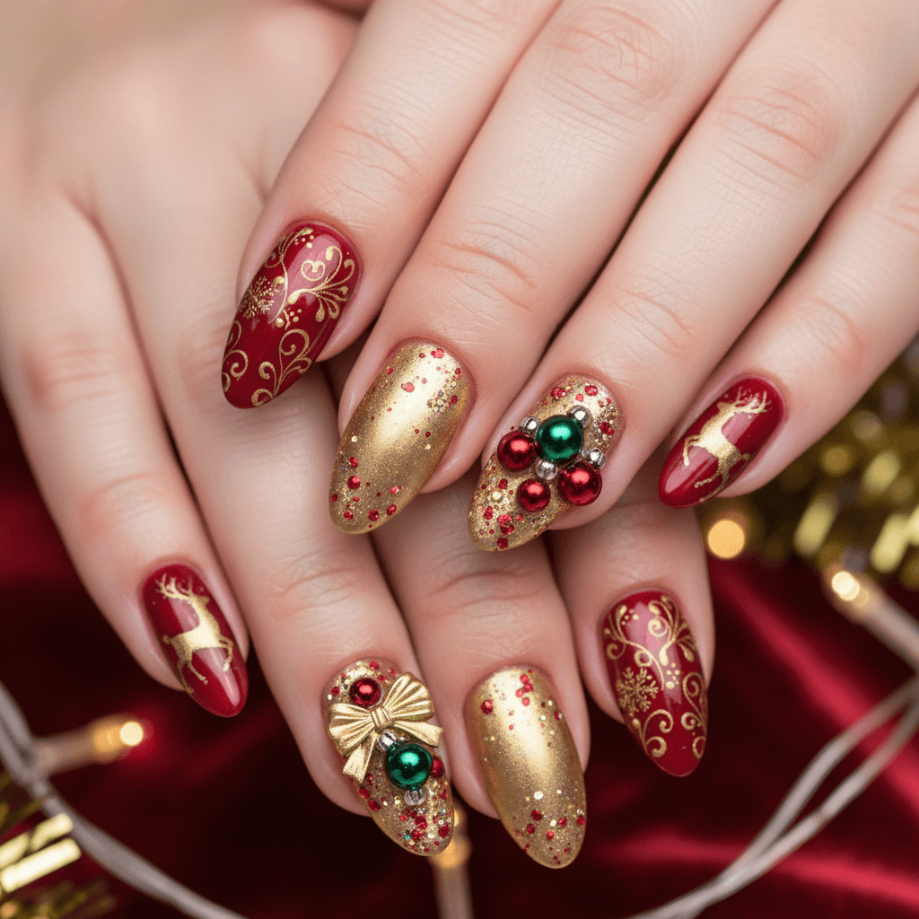 Red Nail Art nail art design