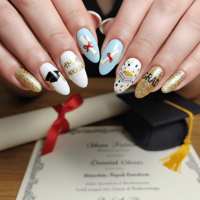 Photo-real Salon Graduation Nails