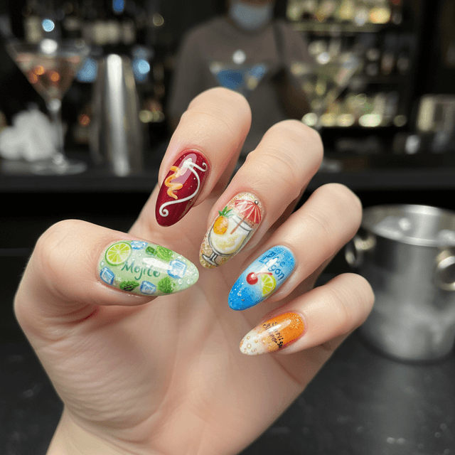 Photo-real Salon Cocktail Nails
