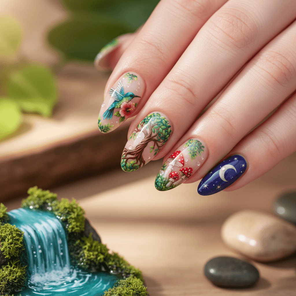 Nature Nail Art nail art design