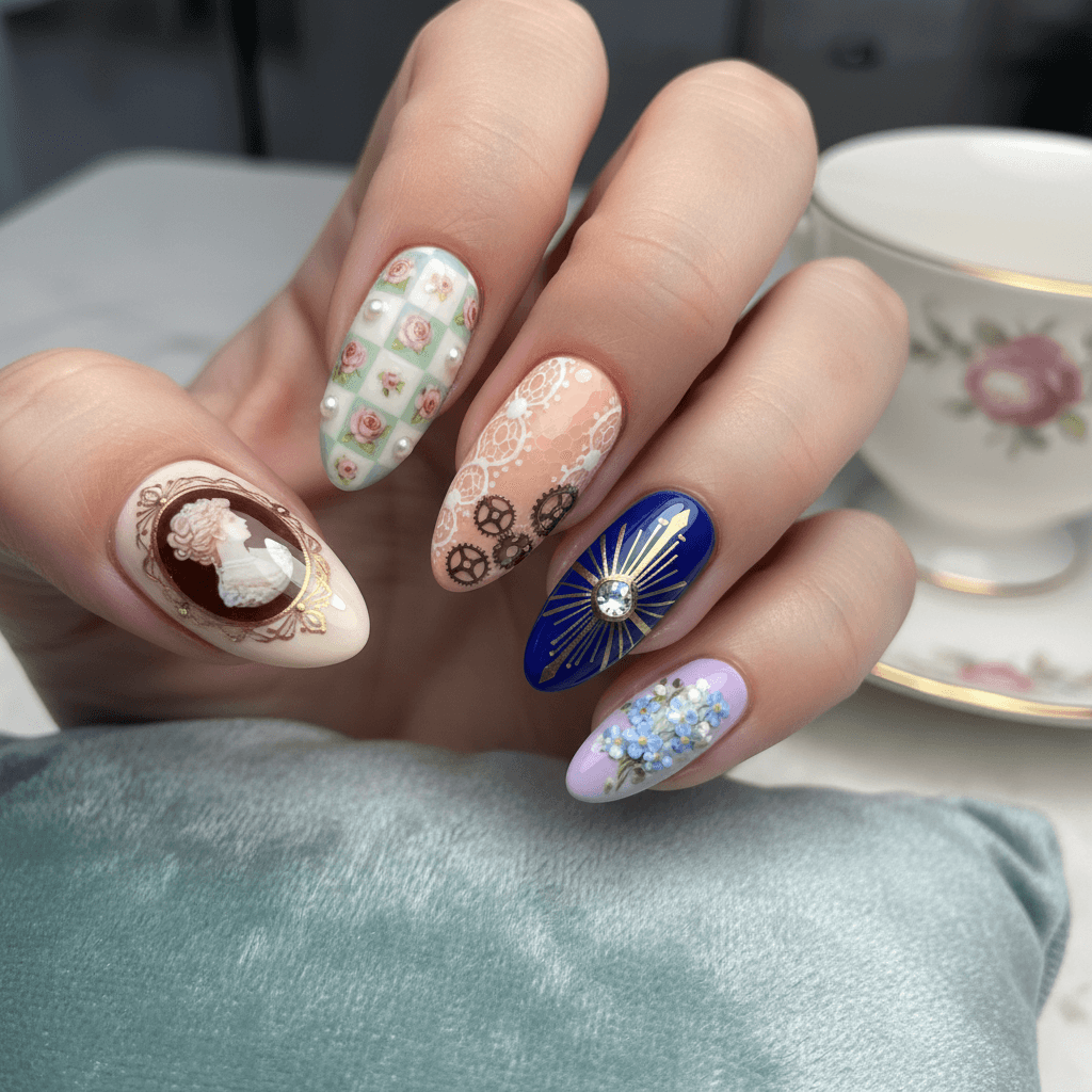 Vintage Nail Art nail art design