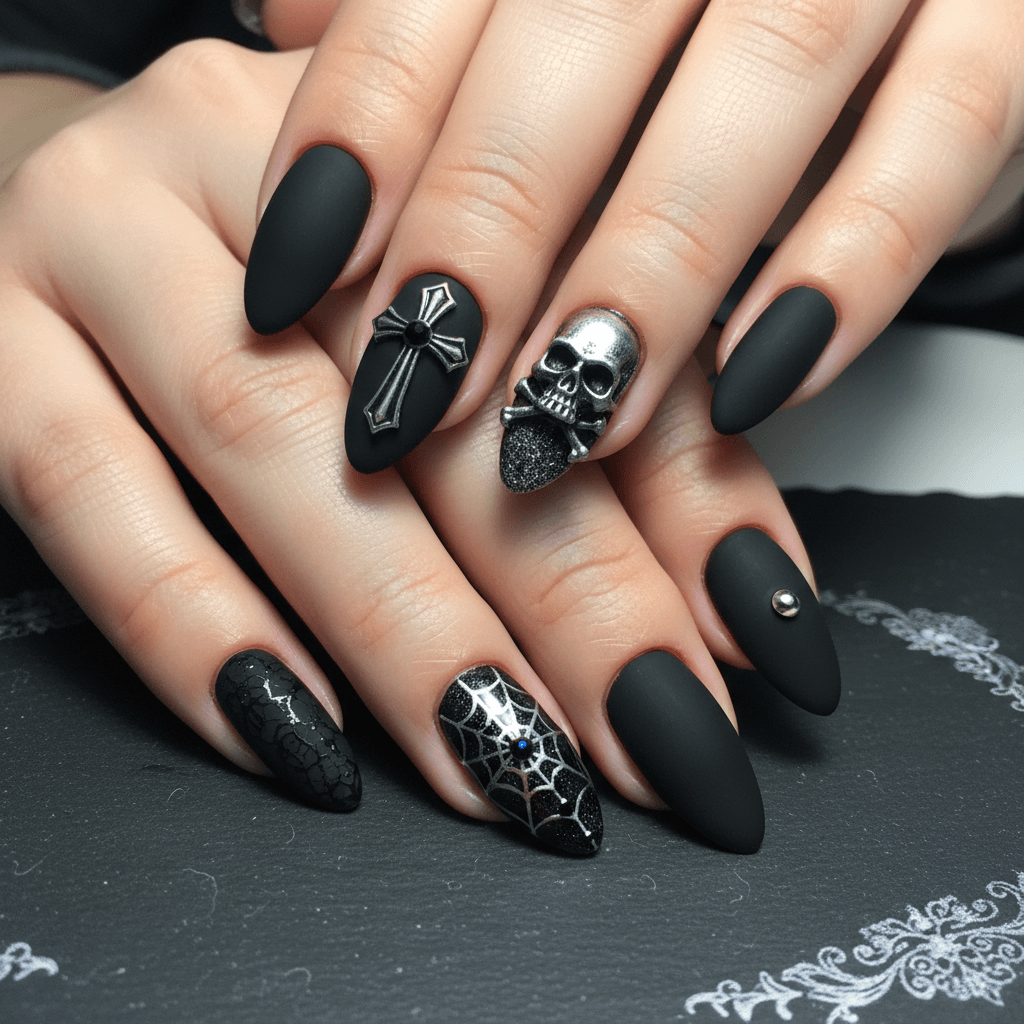 Gothic Nail Art nail art design