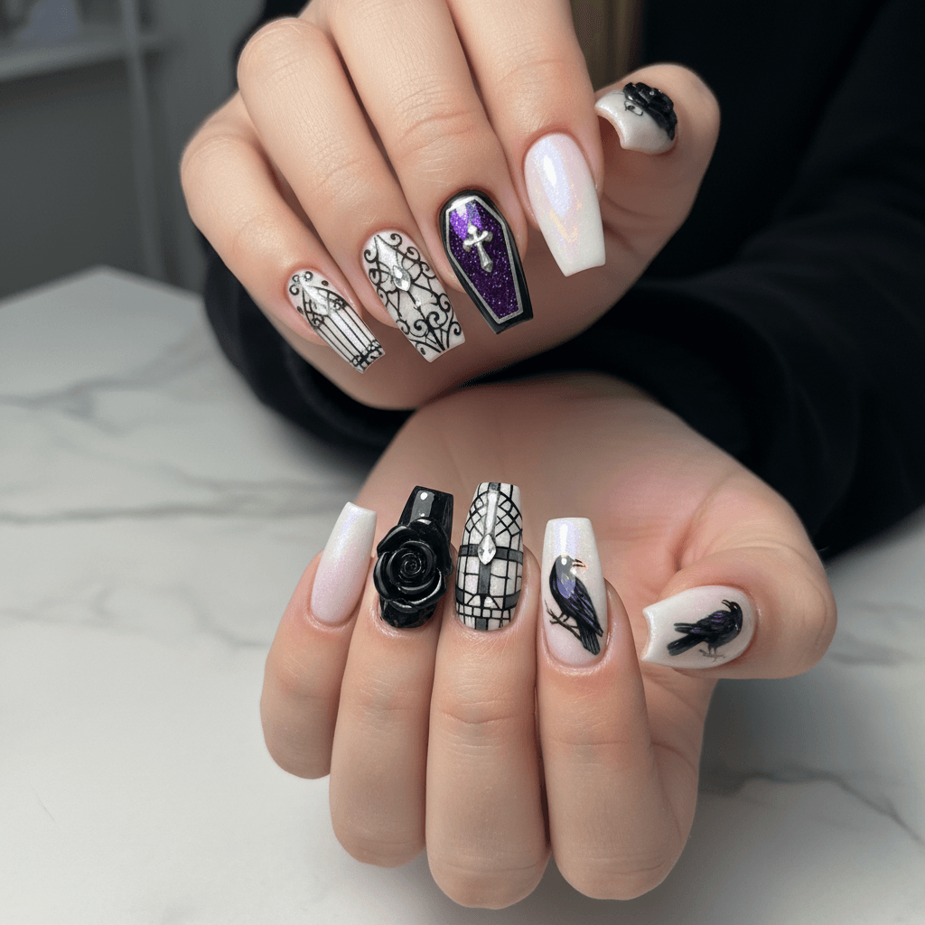 Coffin Nails nail art design