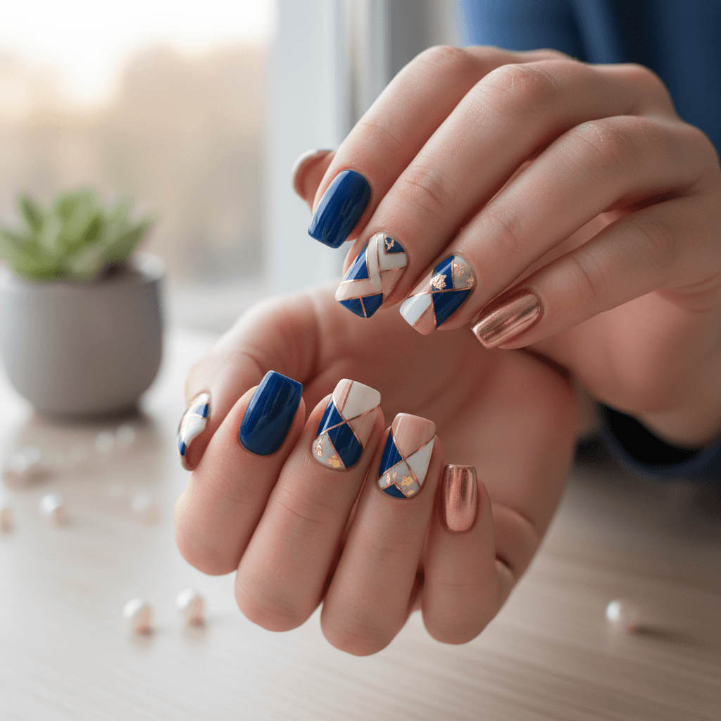 Oval Nails nail art design