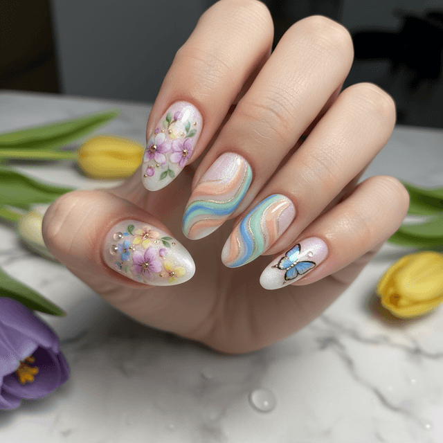 Sophisticated Photo-real Salon Spring Nails