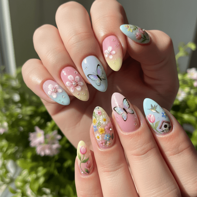 Stunning Photo-real Salon Spring Nails