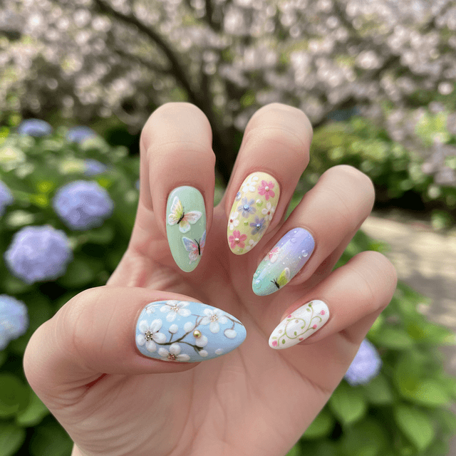 Beautiful Photo-real Salon Spring Nails