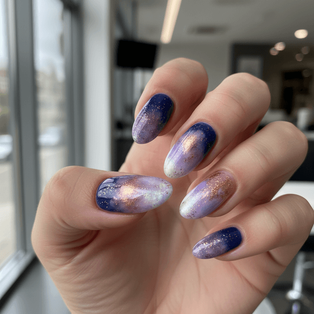 Gorgeous Photo-real Salon Sponging Nails