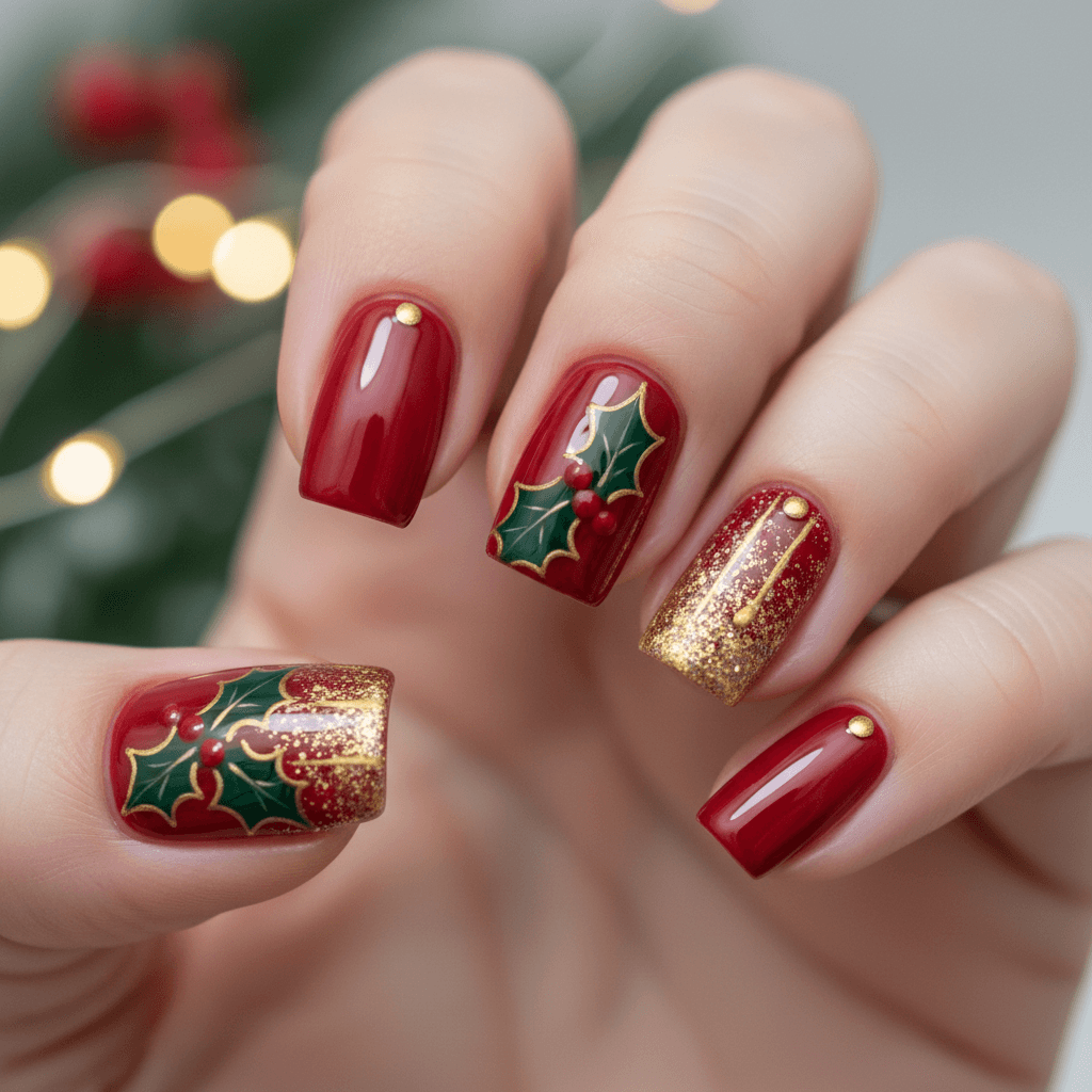 Square Nails nail art design