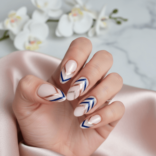 Photo-real Salon Chevron Nails