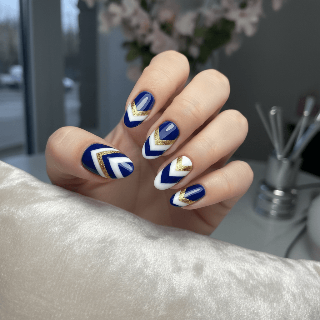 Stunning Photo-real Salon Chevron Nails