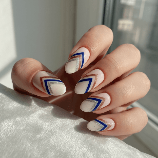 Gorgeous Photo-real Salon Chevron Nails