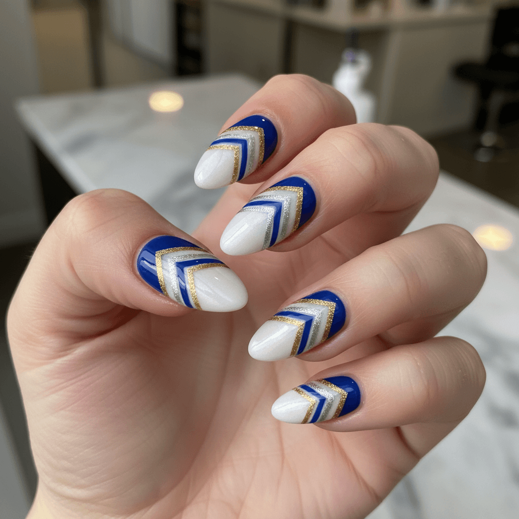 Stunning Photo-real Salon Chevron Nails