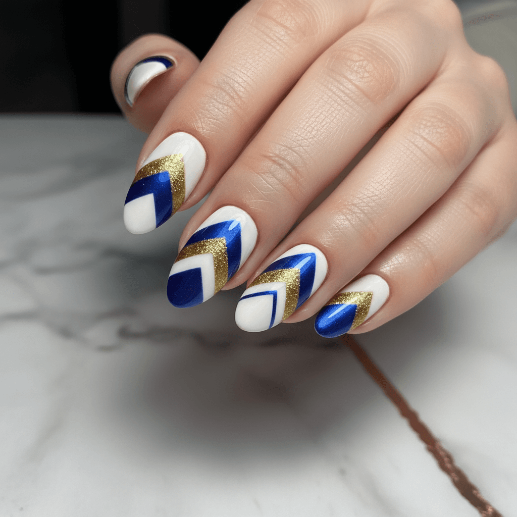 Beautiful Photo-real Salon Chevron Nails Chevron nail art