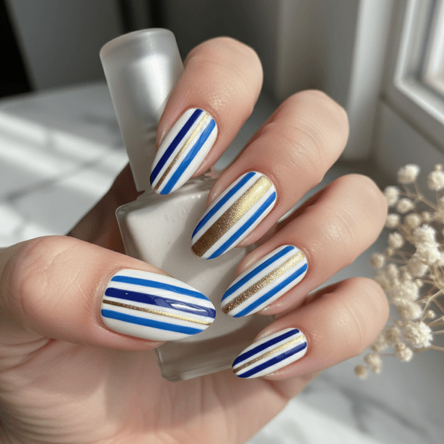 Stunning Photo-real Salon Stripes Nails