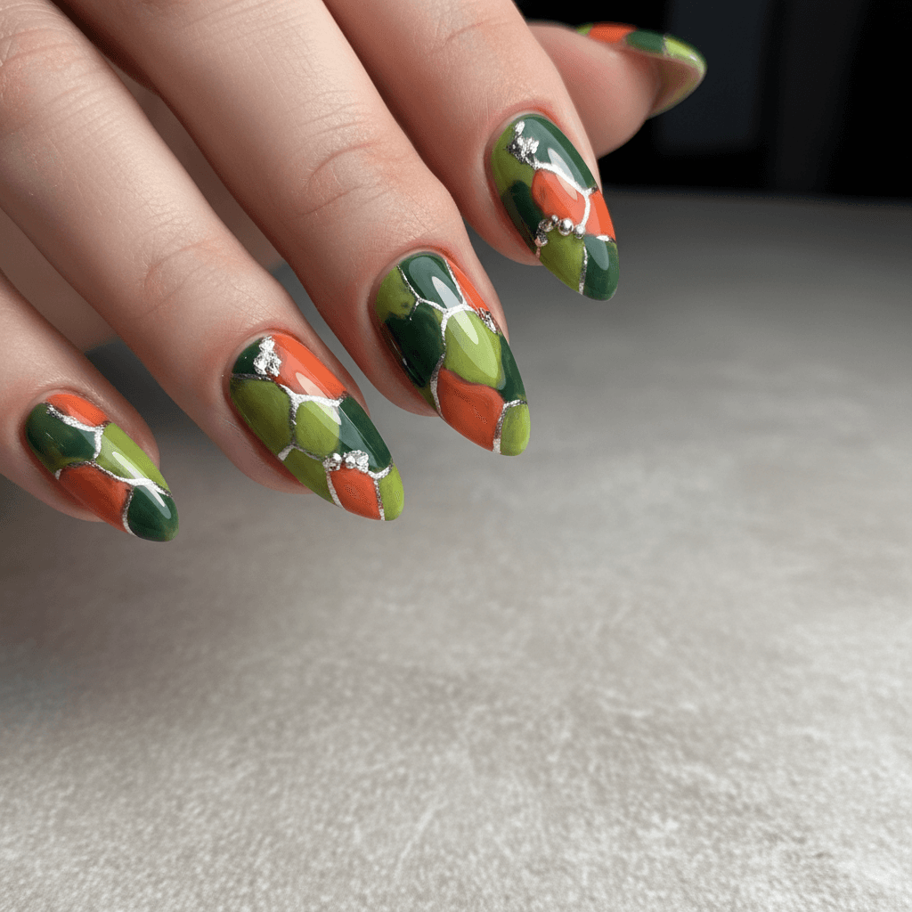 Green Nail Art nail art design