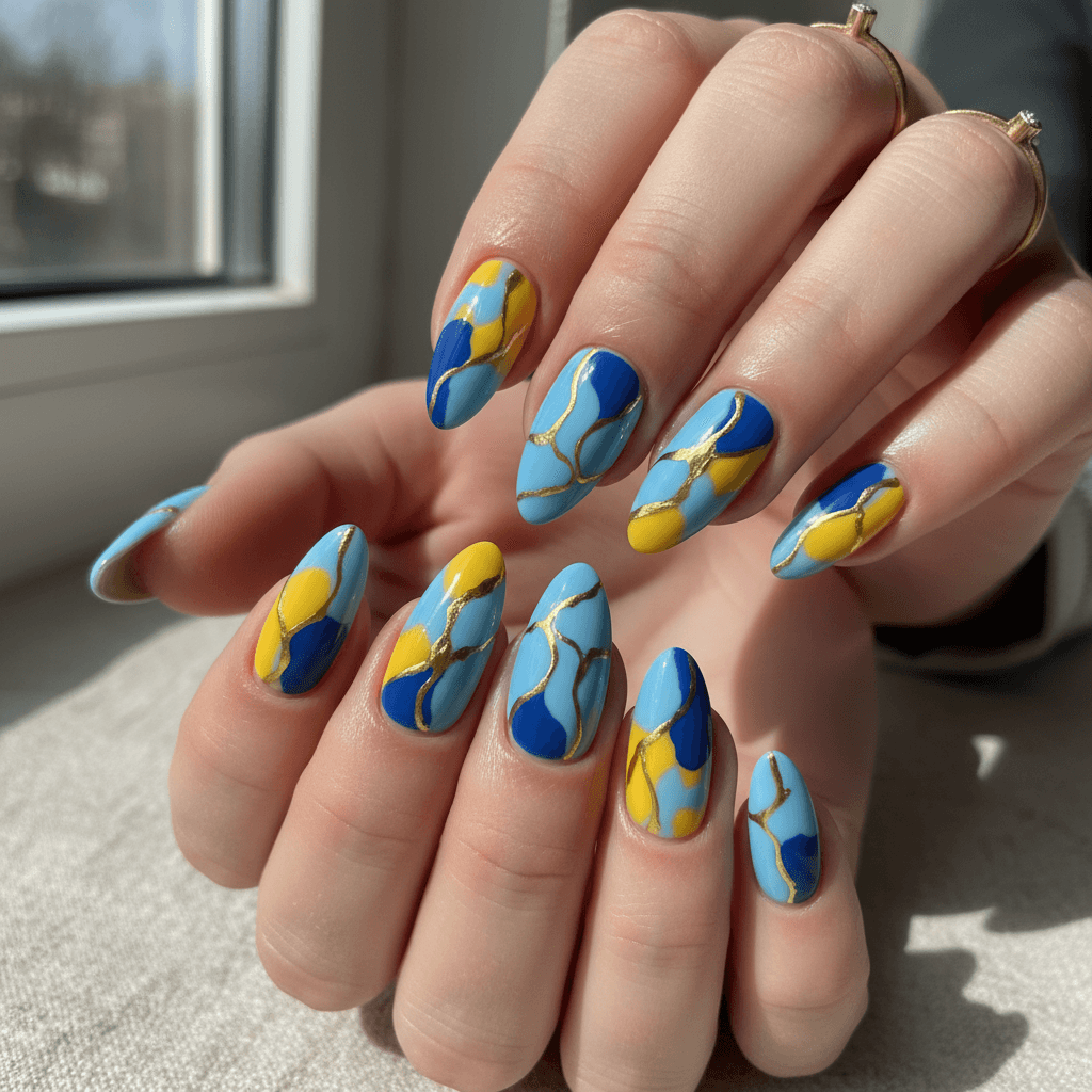 Blue Nail Art nail art design