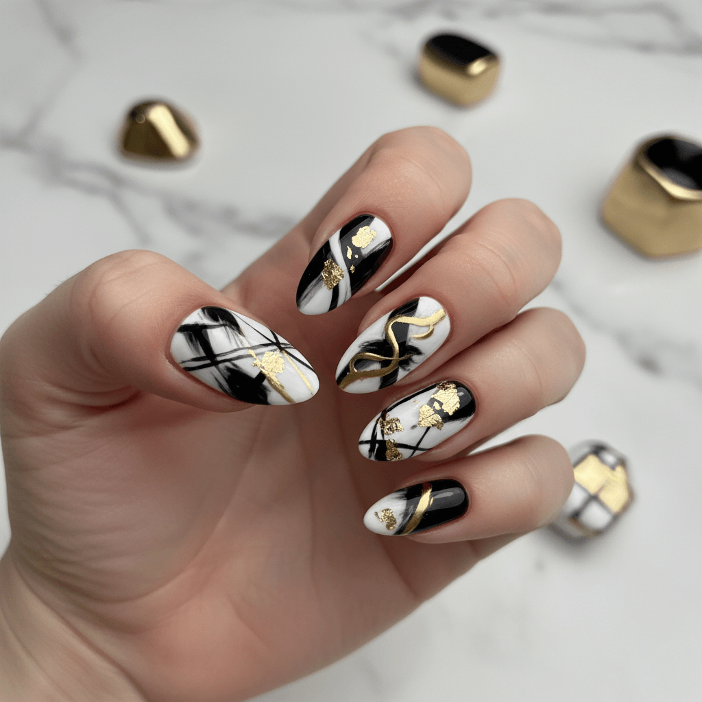 Abstract Nail Art nail art design