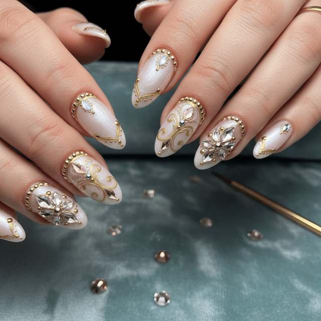 Photo-real Salon Embellished Nails