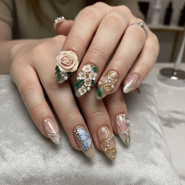 Beautiful Photo-real Salon 3D Nails