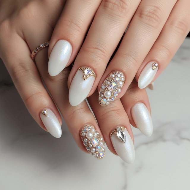 Stunning Photo-real Salon Embellished Nails