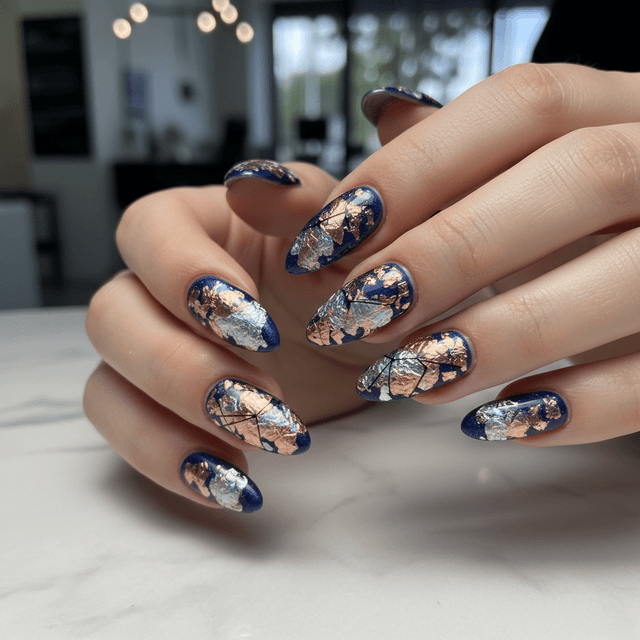 Beautiful Photo-real Salon Foil Nails