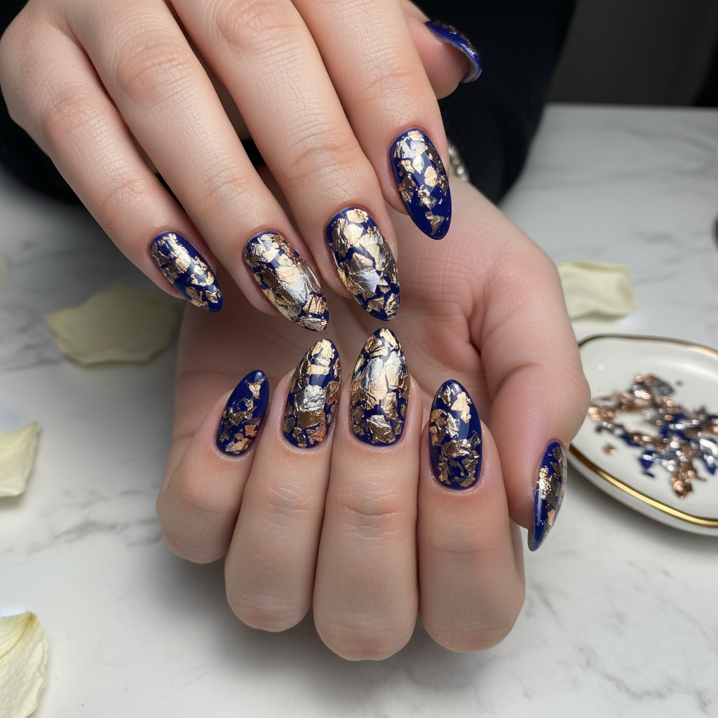 Gorgeous Photo-real Salon Foil Nails