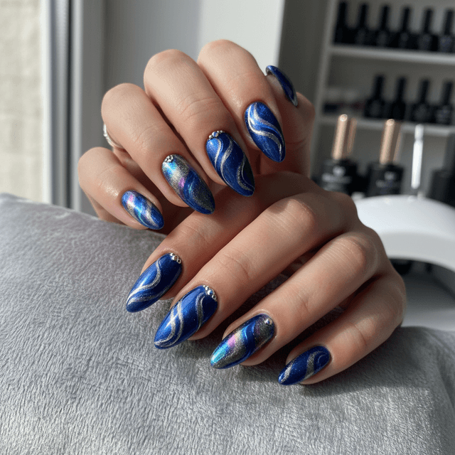 Beautiful Photo-real Salon Magnetic Nails