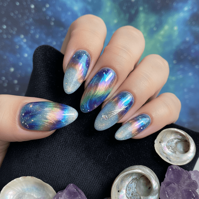Sophisticated Photo-real Salon Aurora Nails