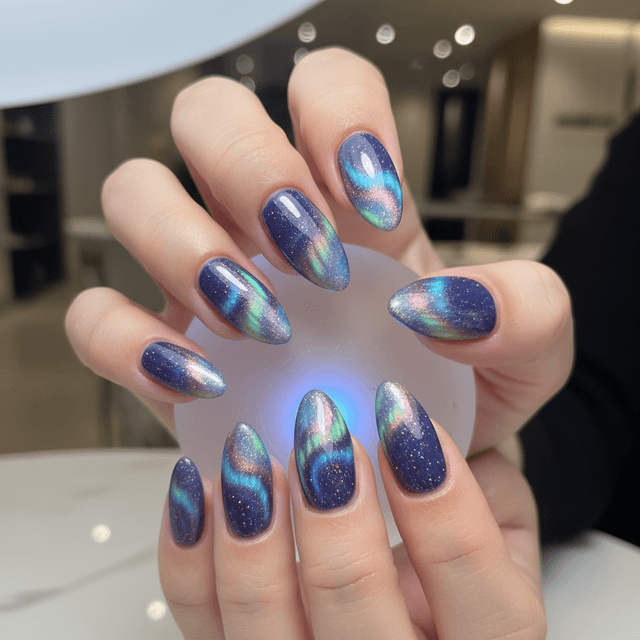 Sophisticated Photo-real Salon Aurora Nails
