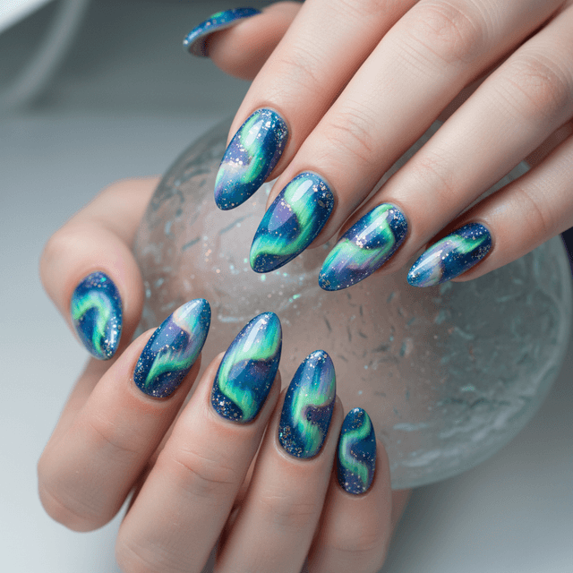 Beautiful Photo-real Salon Aurora Nails