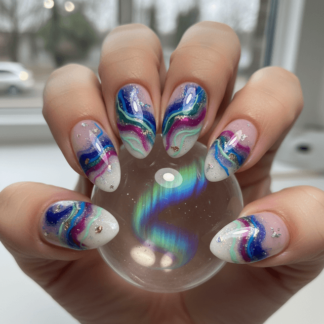 Beautiful Photo-real Salon Aurora Nails
